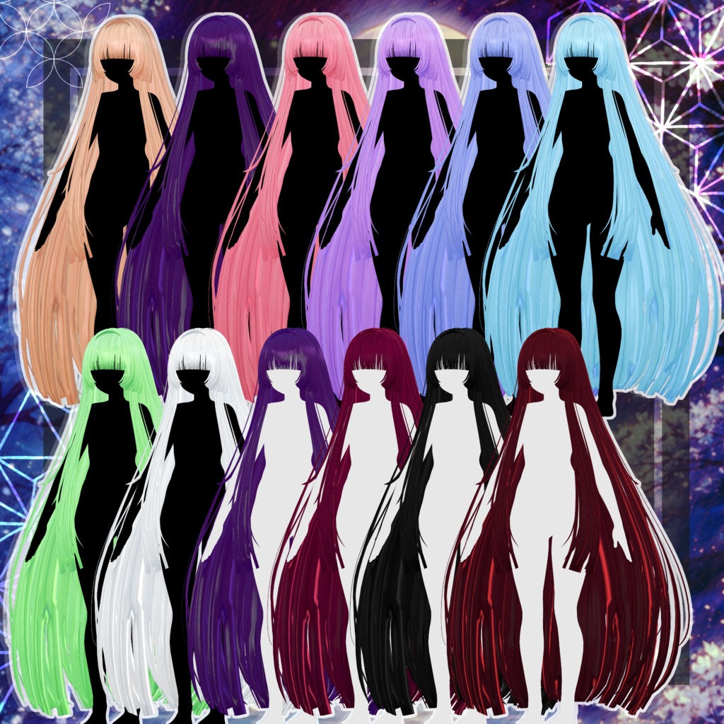 🖤Melling " 揺花(ゆらはな)" 【12アバター対応 🖤 Liltoon / VRChat】🖤