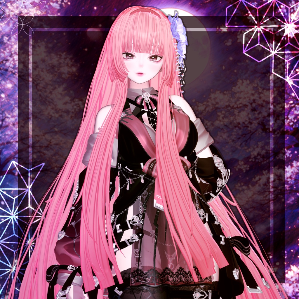 🖤Melling " 揺花(ゆらはな)" 【12アバター対応 🖤 Liltoon / VRChat】🖤