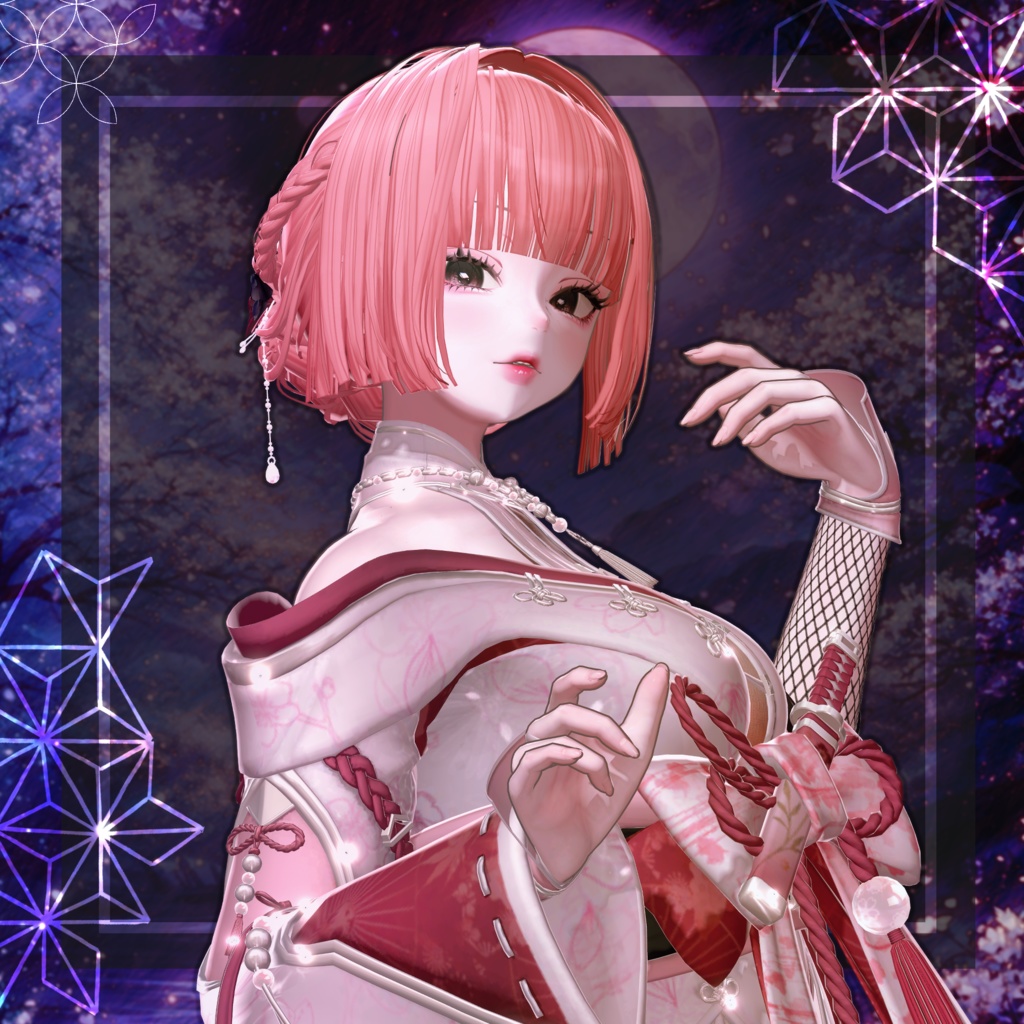 🖤Melling " 揺花(ゆらはな)" 【12アバター対応 🖤 Liltoon / VRChat】🖤