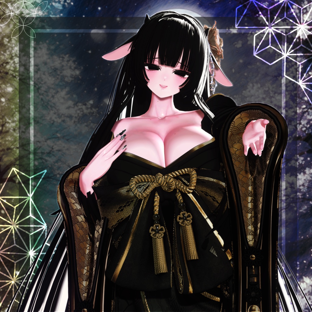 🖤Melling " 揺花(ゆらはな)" 【12アバター対応 🖤 Liltoon / VRChat】🖤