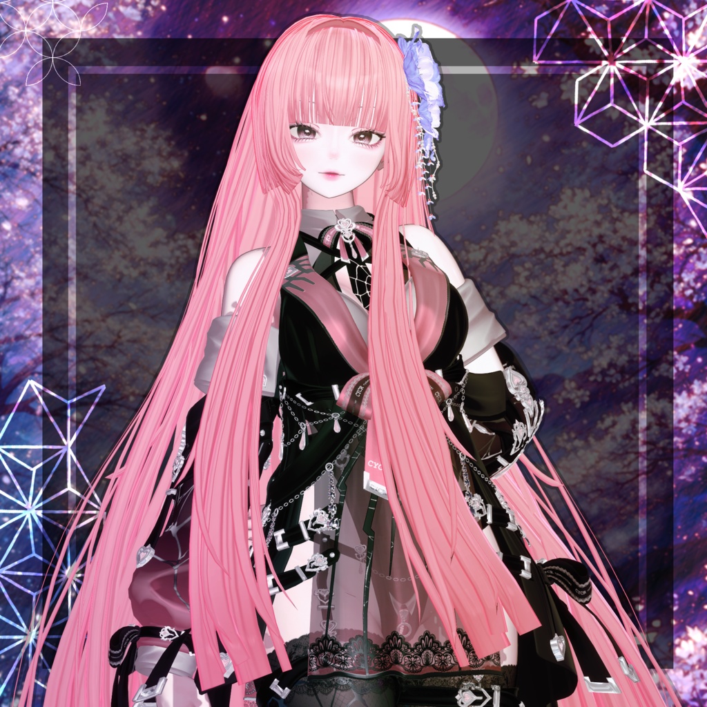 🖤Melling " 揺花(ゆらはな)" 【12アバター対応 🖤 Liltoon / VRChat】🖤