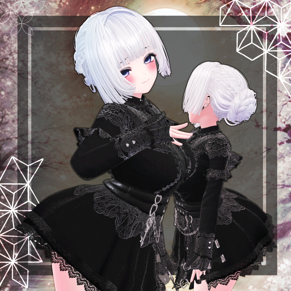 🖤Melling " 揺花(ゆらはな)" 【12アバター対応 🖤 Liltoon / VRChat】🖤