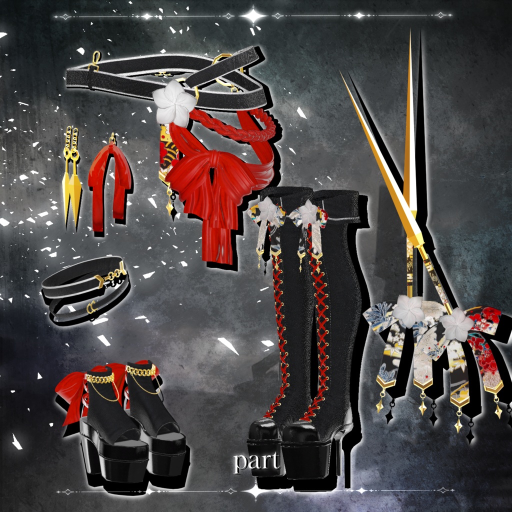 Sale🖤Melling " Quest of Blooming Light" 【8アバター対応 🖤 Liltoon / VRChat】🖤