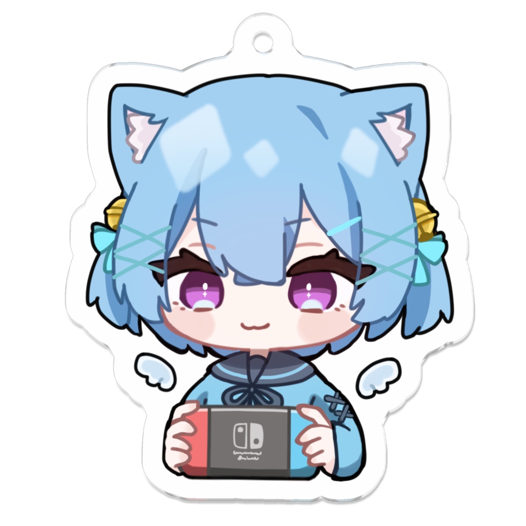 【猫羽ゆけむり】アクリルキーホルダー