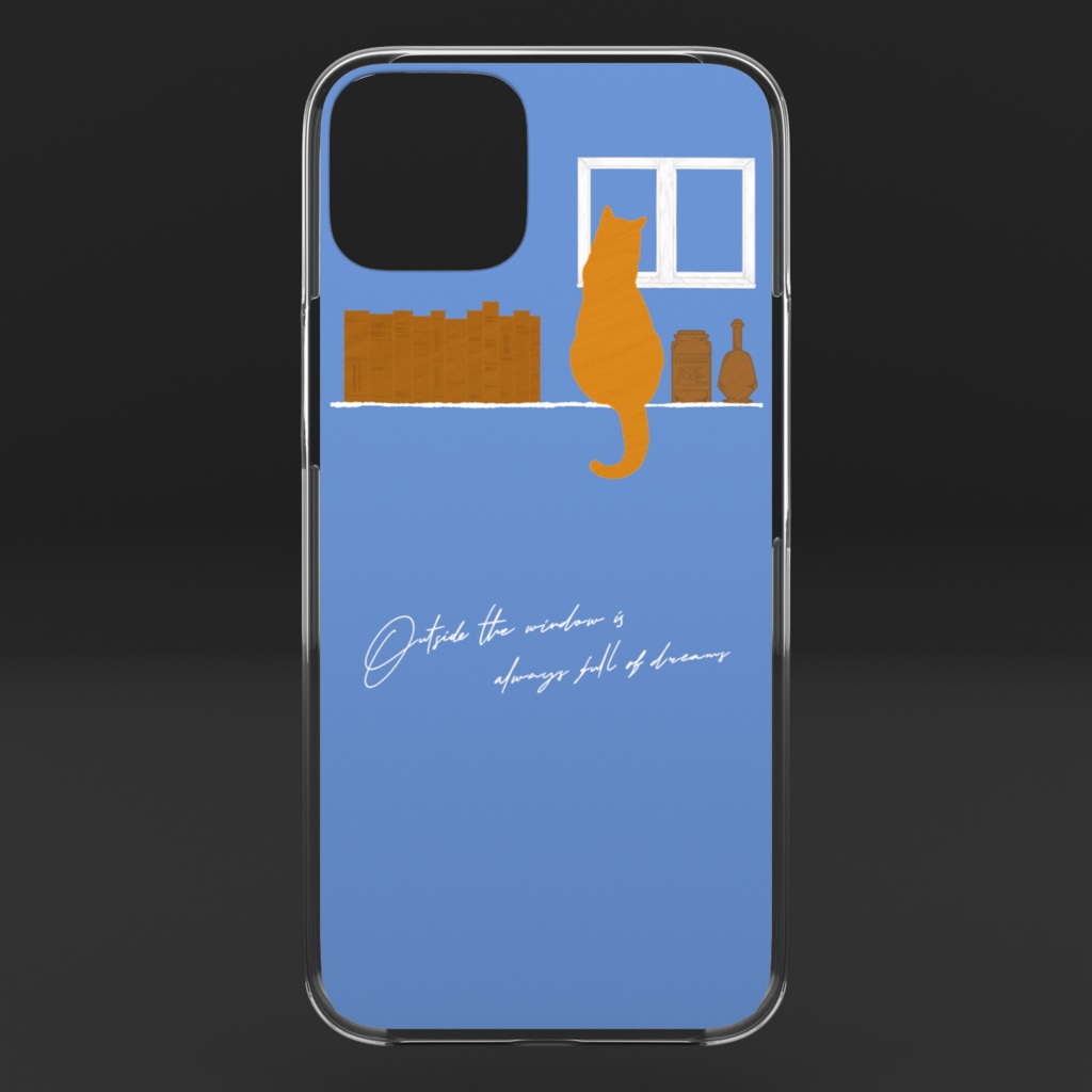 iPhone 16シリーズ用ガラスケース 「窓の外はいつも夢でいっぱい」