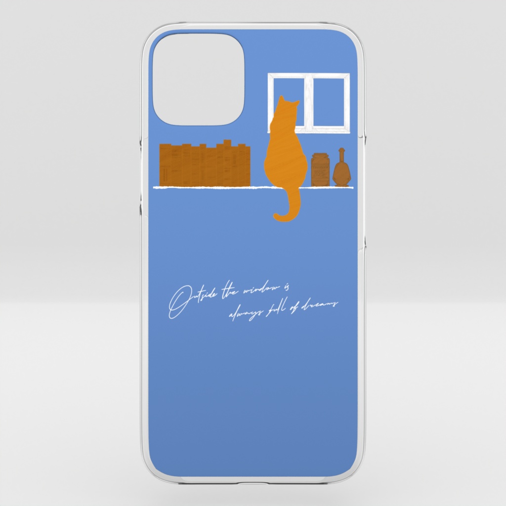 iPhone 16シリーズ用ガラスケース　「窓の外はいつも夢でいっぱい」