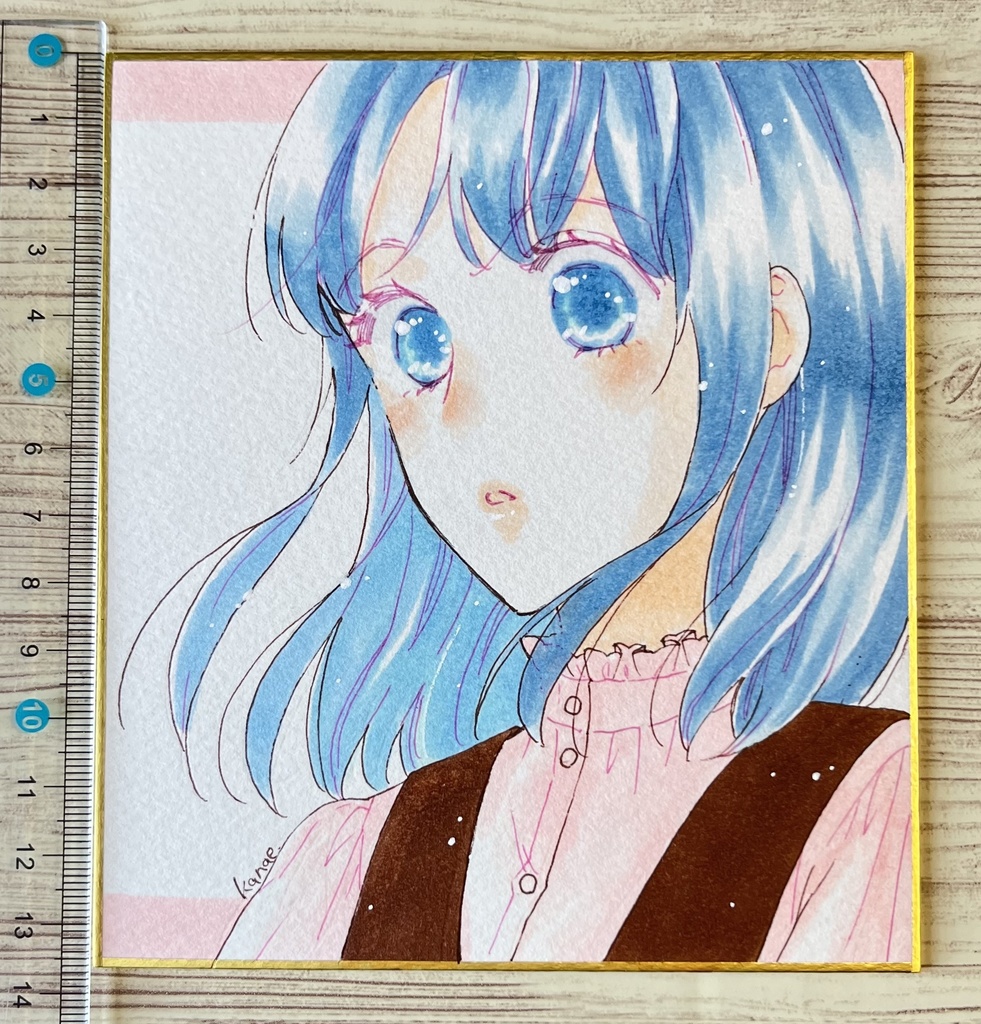 直筆ミニ（寸松庵）色紙　十和子2