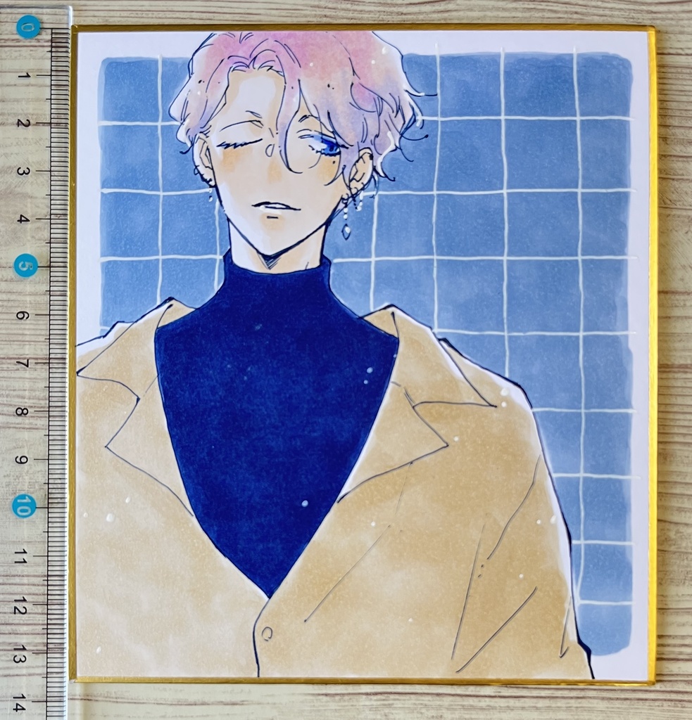 直筆ミニ（寸松庵）色紙　蓮次2