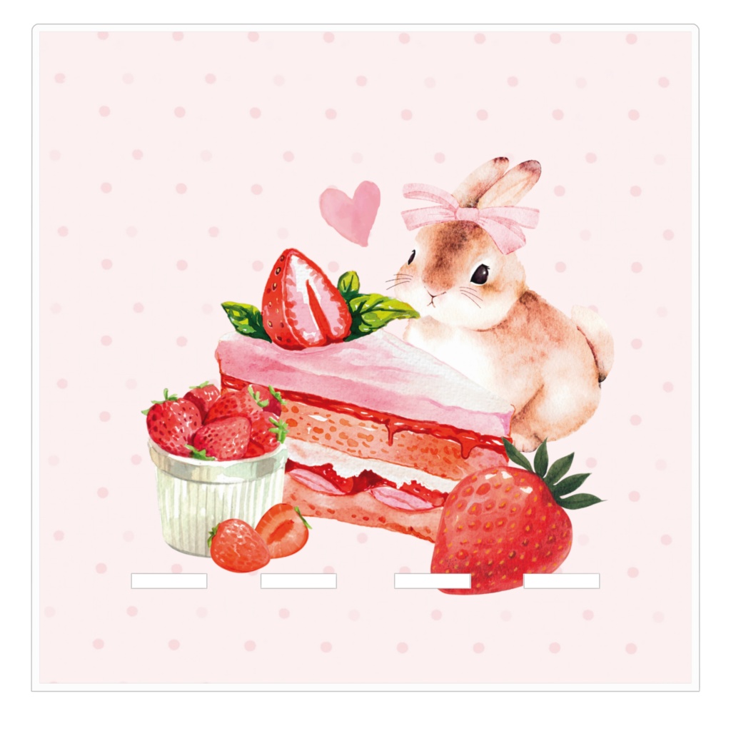 いちごとうさぎ アクリルスマホスタンド