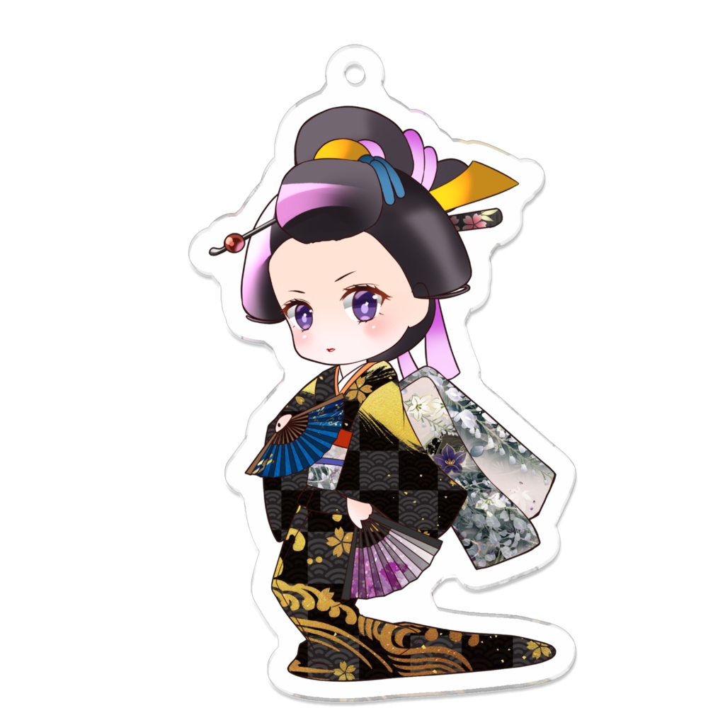 番頭新造淡墨SDアクリルキーホルダー