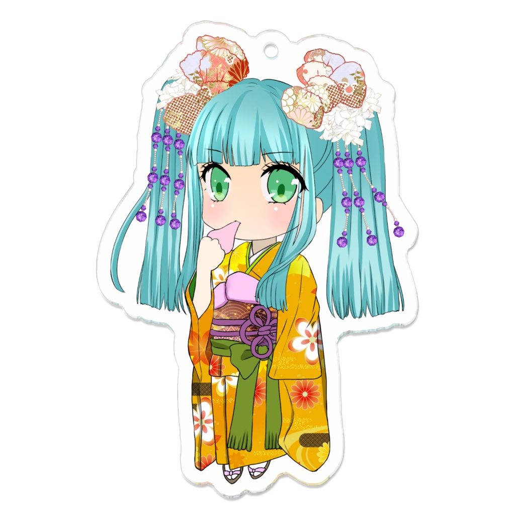 竜胆アクリルキーホルダー