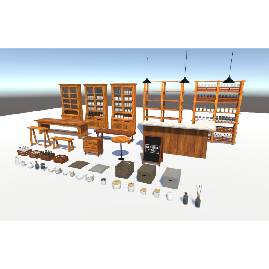 【VRC向け建物アセット】General Store - 雑貨店 -