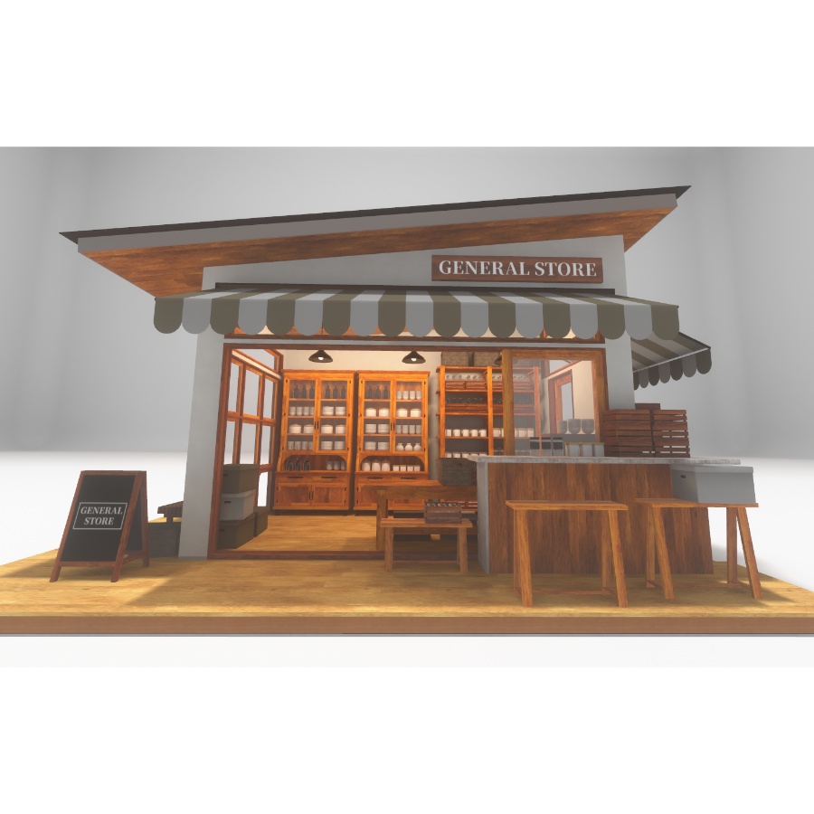 【VRC向け建物アセット】General Store - 雑貨店 -