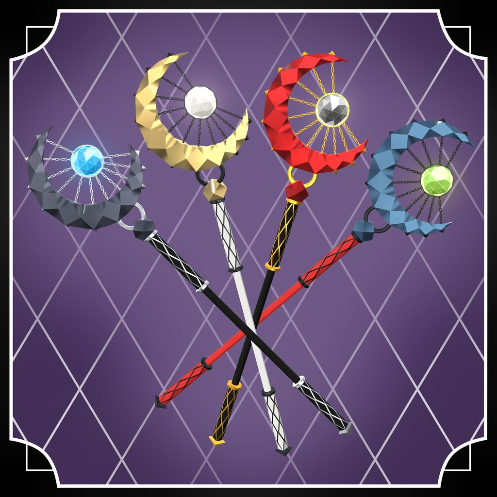 Fractured Moon Staff - 魔法の月の杖