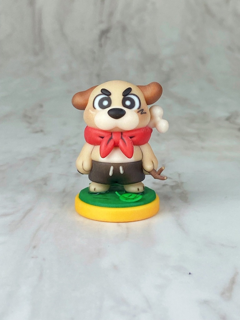 旅立つー犬/フルカラー3Dプリント製