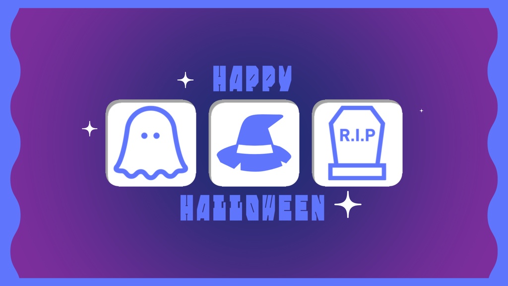 【無料/4カラー】ハロウィン/シーンチェンジ【配信素材】