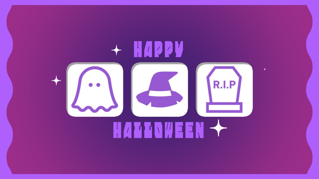 【無料/4カラー】ハロウィン/シーンチェンジ【配信素材】