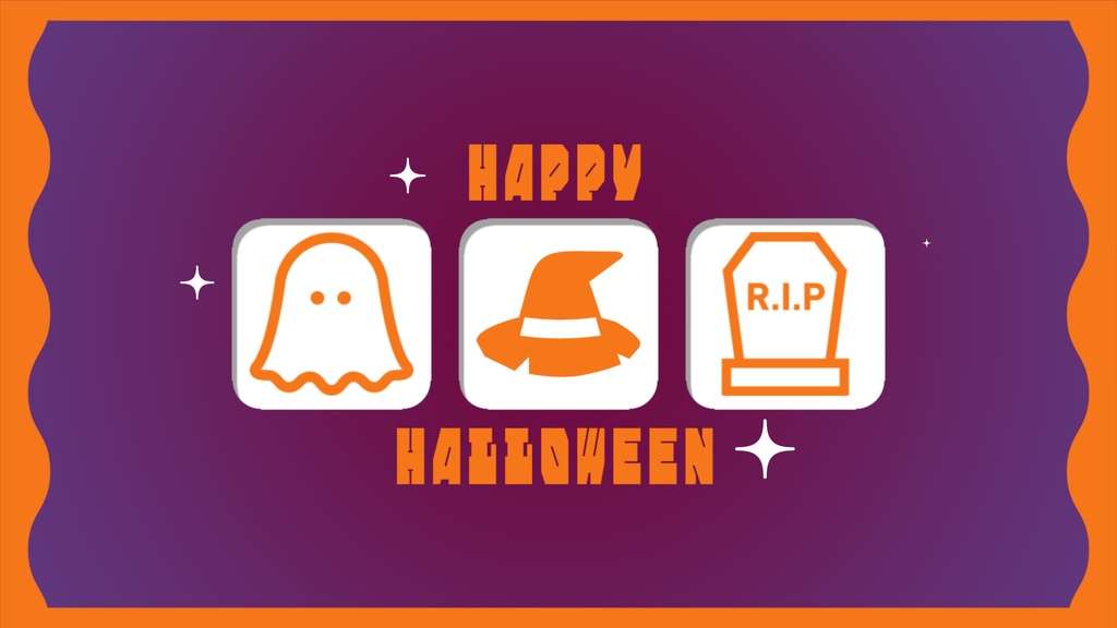 【無料/4カラー】ハロウィン/シーンチェンジ【配信素材】