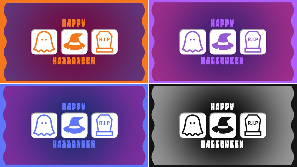 Halloween Scene Change (4 Colors)