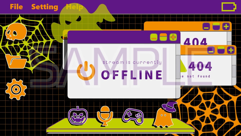 【各2種】ハロウィン/待機画面/ループ可【配信素材】