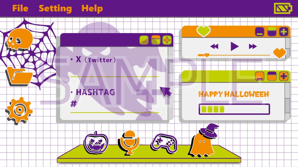 【各2種】ハロウィン/待機画面/ループ可【配信素材】