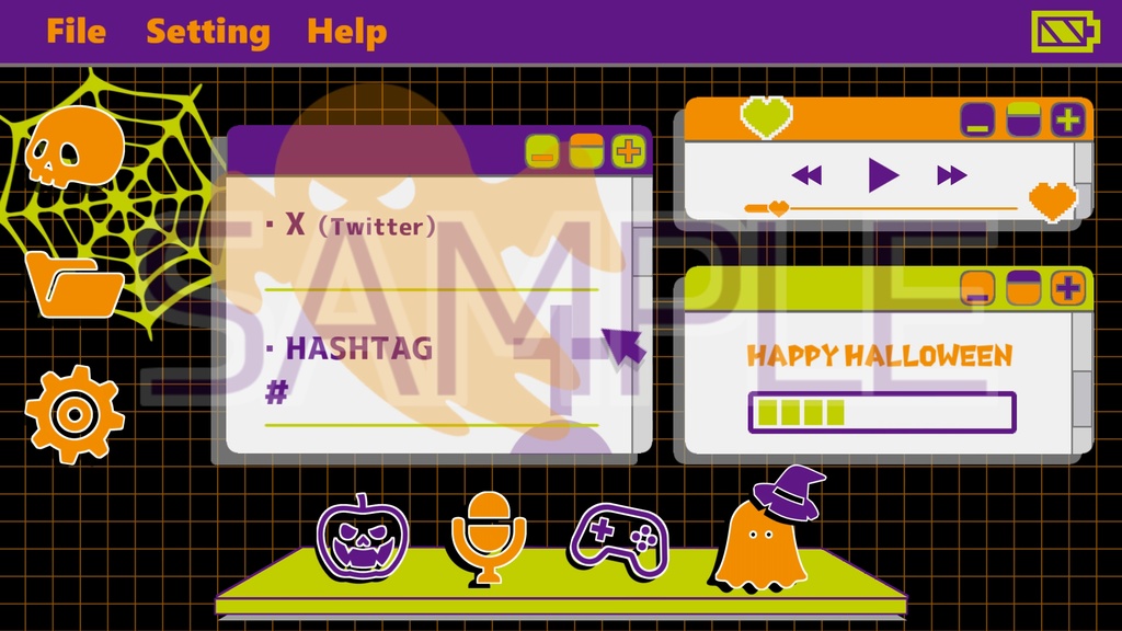 【各2種】ハロウィン/待機画面/ループ可【配信素材】