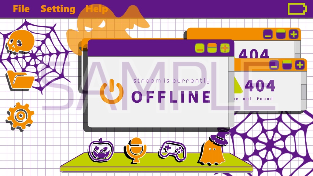 【各2種】ハロウィン/待機画面/ループ可【配信素材】