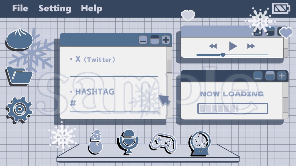 【各2種】冬ver.待機画面/ループ可【配信素材】