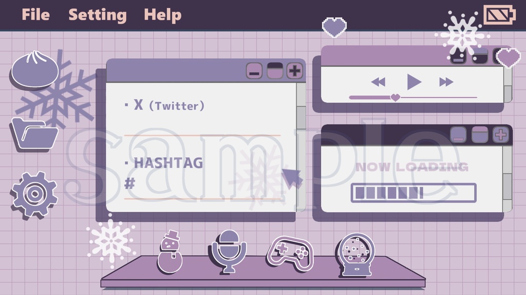 【各2種】冬ver.待機画面/ループ可【配信素材】