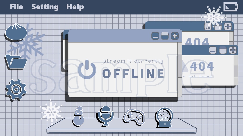 【各2種】冬ver.待機画面/ループ可【配信素材】