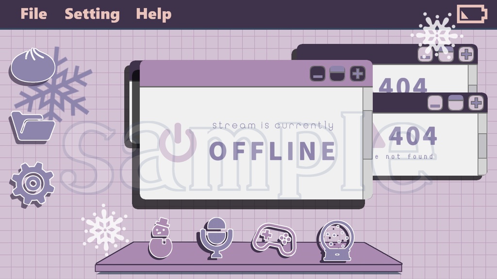【各2種】冬ver.待機画面/ループ可【配信素材】