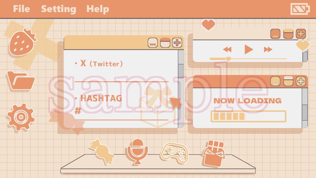 【各2種】バレンタインver.待機画面/ループ可【配信素材】