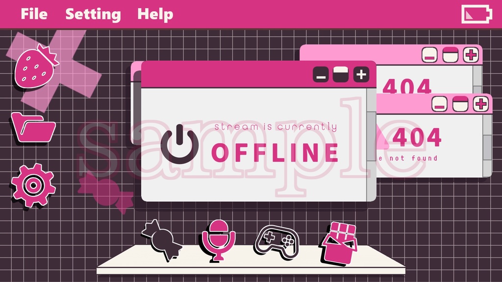 【各2種】バレンタインver.待機画面/ループ可【配信素材】