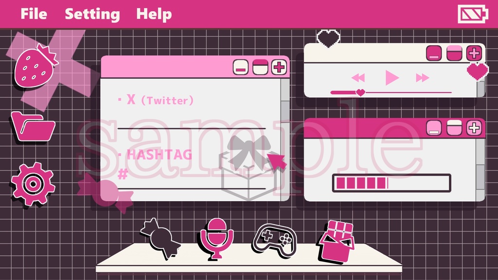 【各2種】バレンタインver.待機画面/ループ可【配信素材】