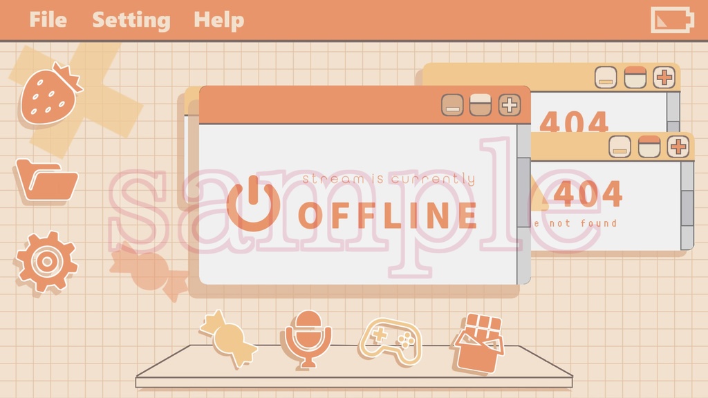 【各2種】バレンタインver.待機画面/ループ可【配信素材】