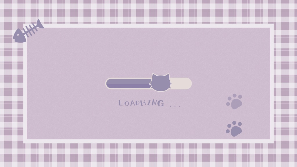 【無料/4カラー】猫モチーフシーンチェンジ【配信素材】