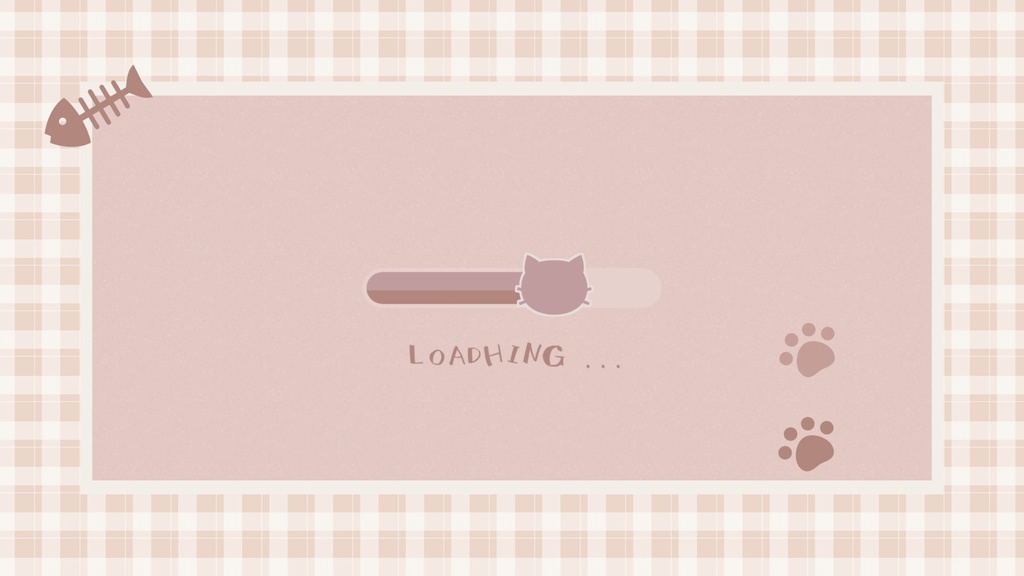 【無料/4カラー】猫モチーフシーンチェンジ【配信素材】