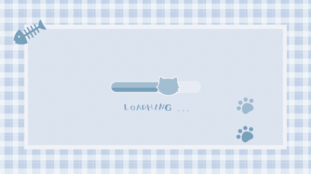 【無料/4カラー】猫モチーフシーンチェンジ【配信素材】