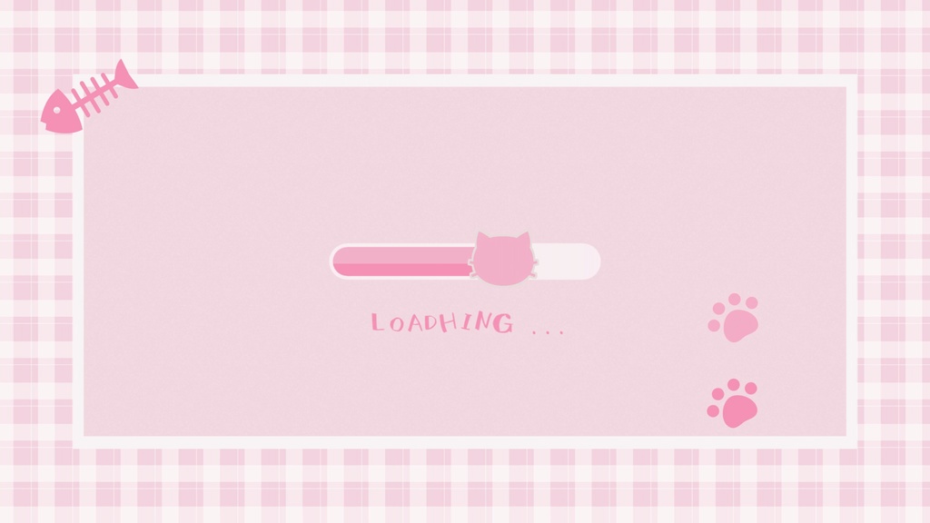 【無料/4カラー】猫モチーフシーンチェンジ【配信素材】