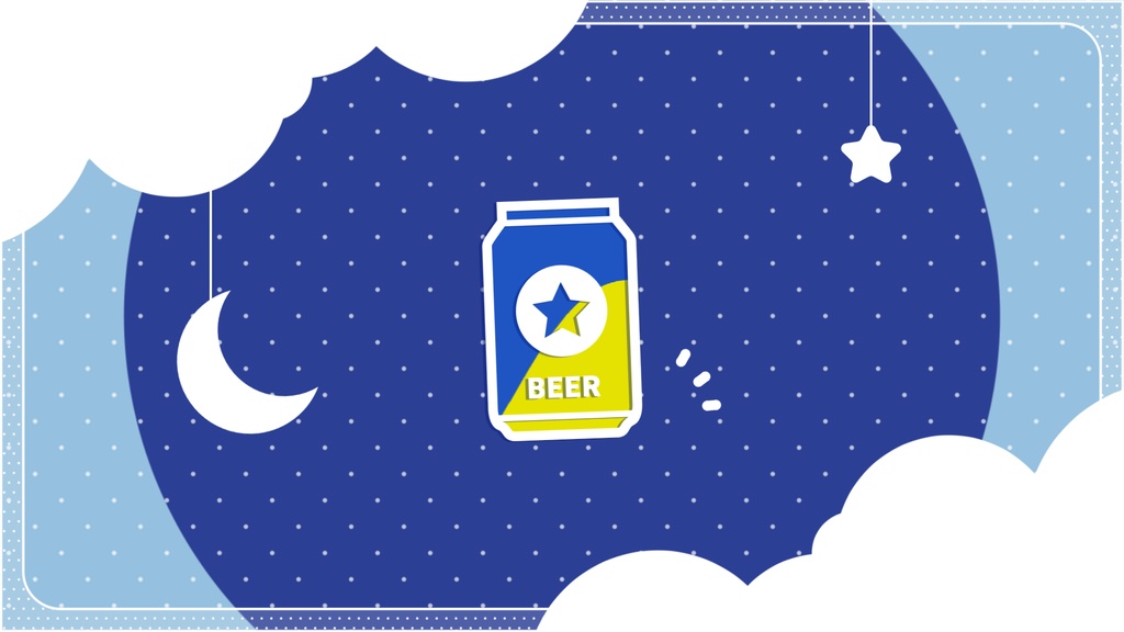 【無料/4カラー】ビール/飲酒シーンチェンジ【配信素材】