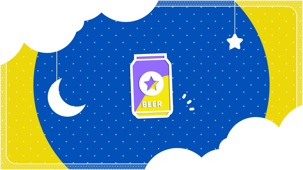【無料/4カラー】ビール/飲酒シーンチェンジ【配信素材】