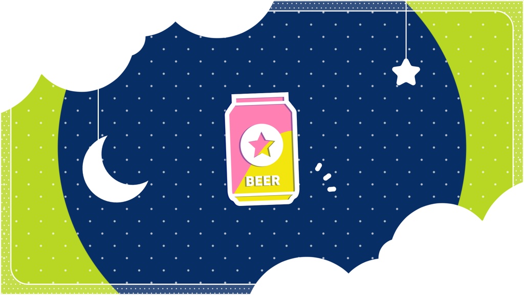 【無料/4カラー】ビール/飲酒シーンチェンジ【配信素材】