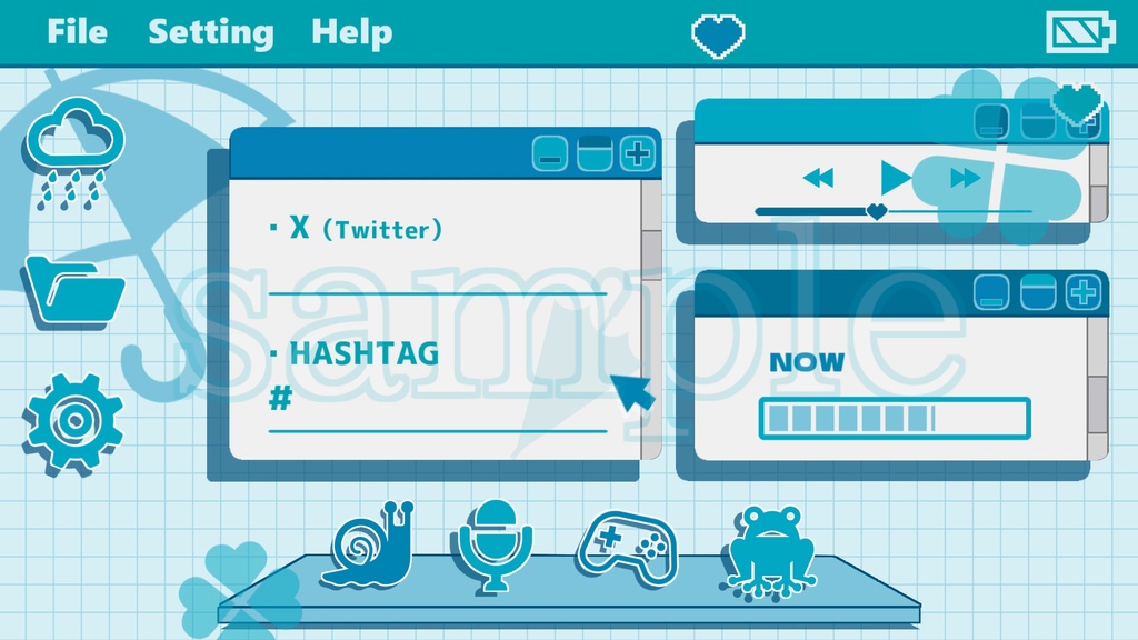 【各2種】梅雨ver.待機画面/ループ可【配信素材】