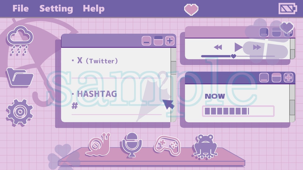 【各2種】梅雨ver.待機画面/ループ可【配信素材】