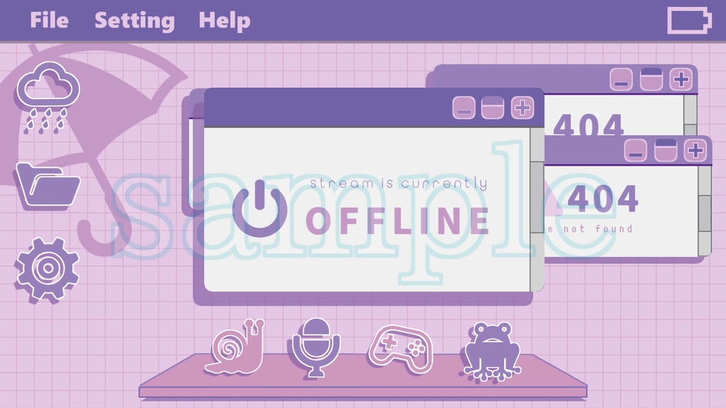 【各2種】梅雨ver.待機画面/ループ可【配信素材】