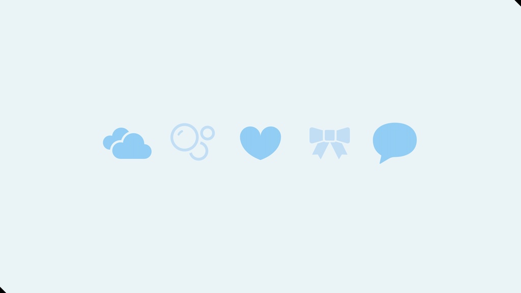 【無料/4カラー】水色/シーンチェンジ【配信素材】