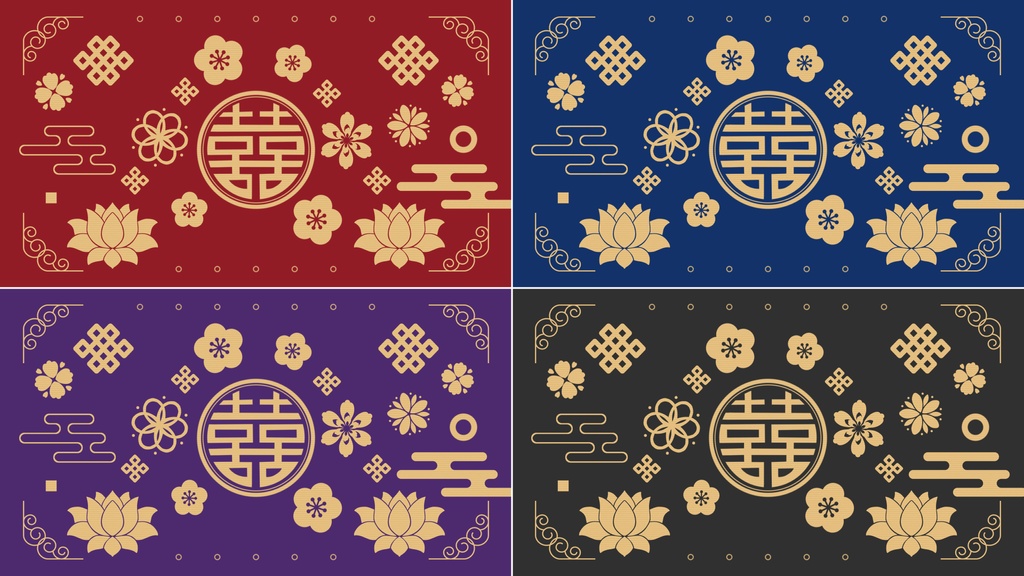 【無料/4カラー】中華風/シーンチェンジ【配信素材】