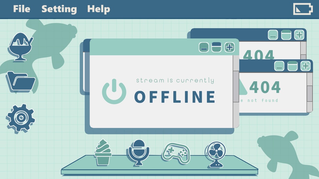 【各2種】夏ver.待機画面/ループ可【配信素材】