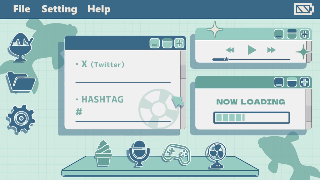 【各2種】夏ver.待機画面/ループ可【配信素材】
