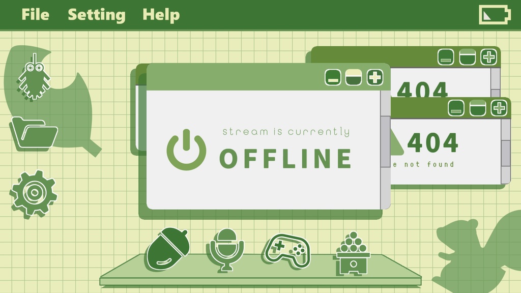 【各2種】秋ver.待機画面/ループ可【配信素材】